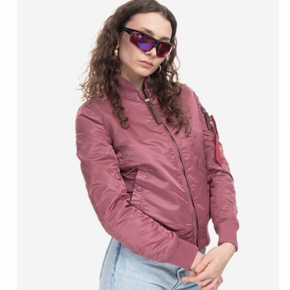 Alpha Industries MA1 59 Bomber Jacket in Dusty Pink